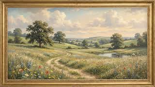 English Countryside Meadow Frame TV Art | 4K Ambient Landscape Painting (2 Hours) screenshot 5