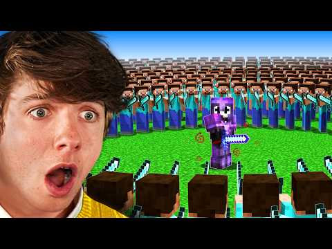 100 охотников против самого опасного игрока в Minecraft