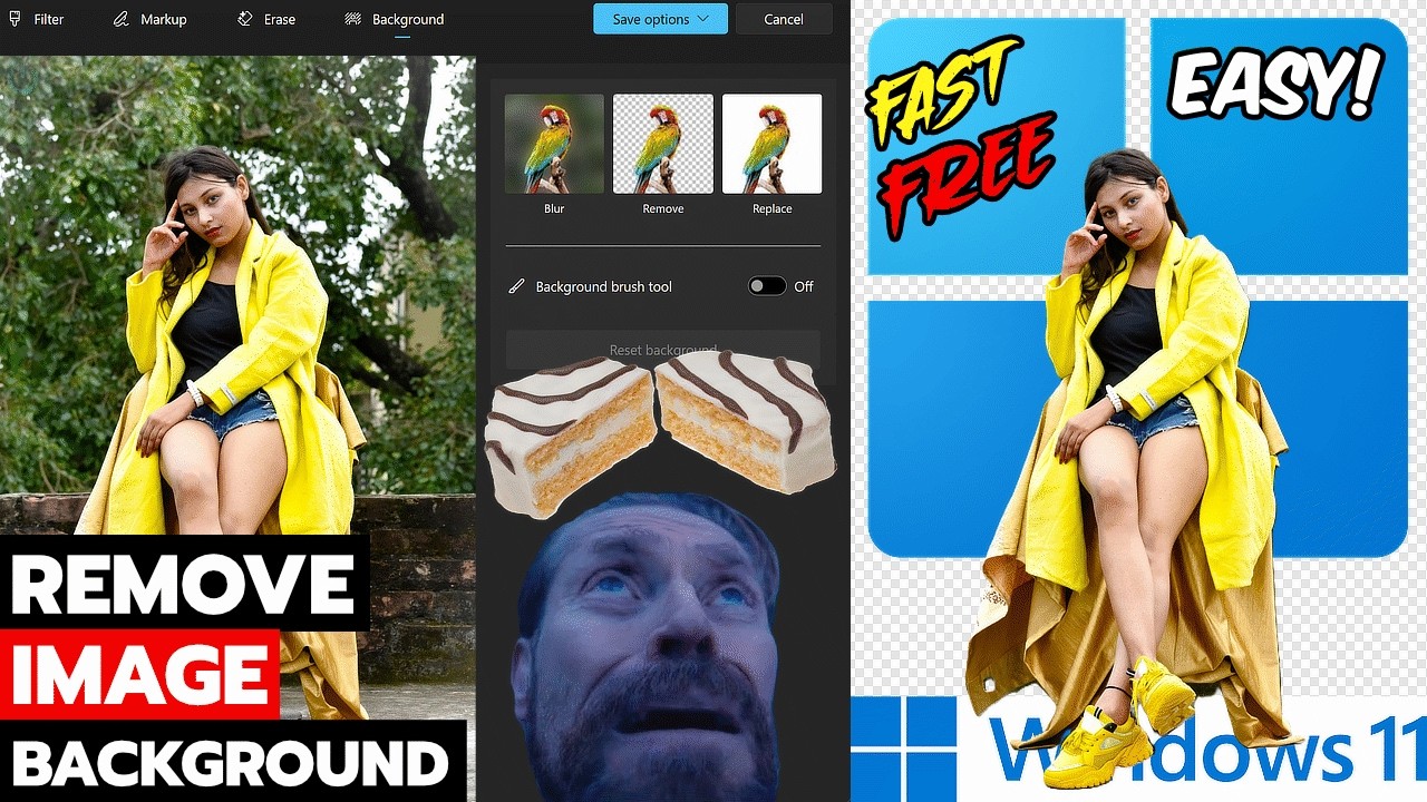 Windows Remove Background Remove Backgrounds in SECONDS (Windows 11 Built-in AI Image Tools) 👍 ...