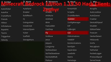 Minecraft Bedrock Edition 1.19.50 Hack Client: Zephyr