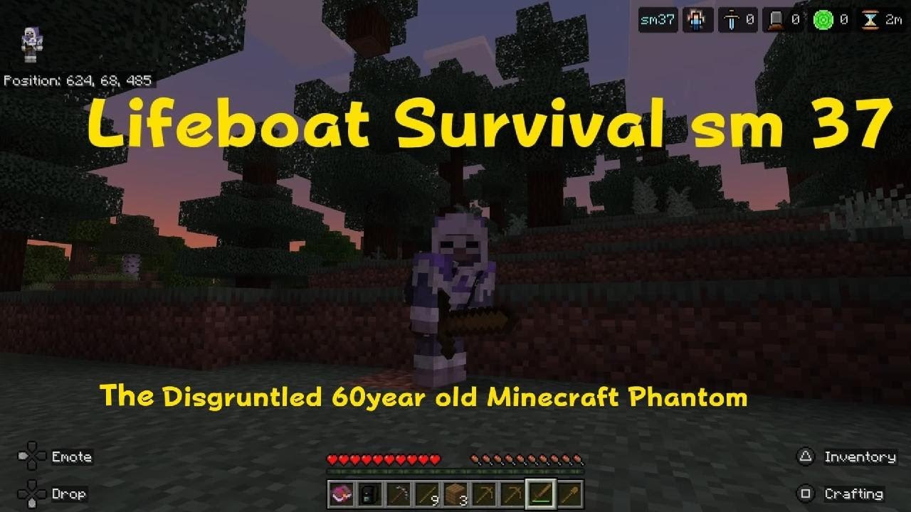 Nothing fancy, the disgruntled 60year old Minecraft Phantom gets geared on Lifeboat sm 37.