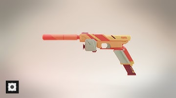 Cool looking sci-fi pistol - Blender timelapse