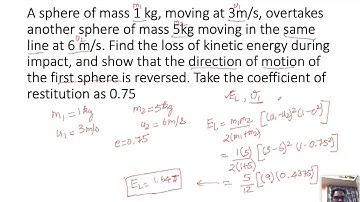 Collision of elastic bodies, problem (with solution)