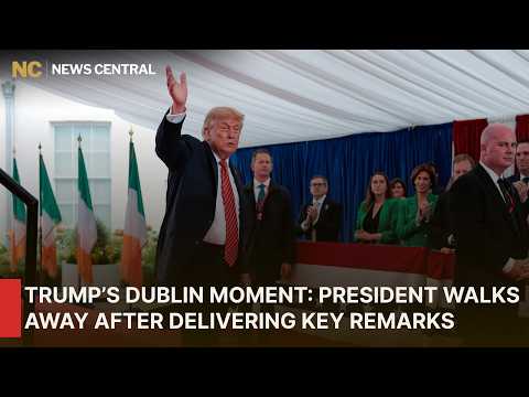 WATCH: Trump Leaves After Addressing U.S. Embassy Staff and Business Leaders in Dublin | AC1W