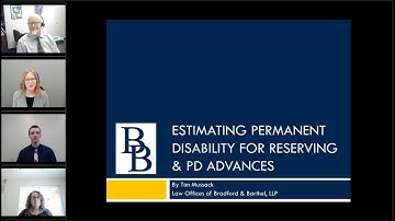 Bradford & Barthel - Estimating Permanent Disability for Reserving & PD Advances