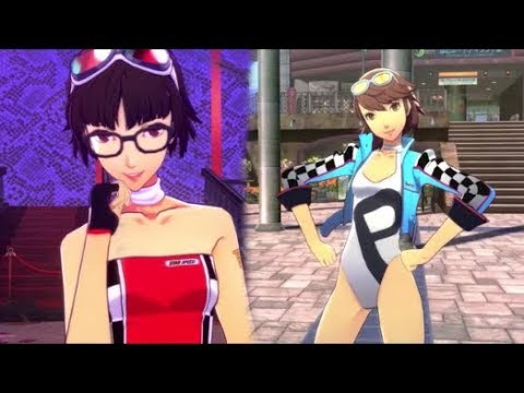 Best Girls Makoto and Yukari in racing queen outfits P5D & P3D - YouTube