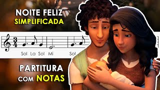 Noite Feliz | Partitura com Notas para Flauta Doce, Violino + Playback Piano