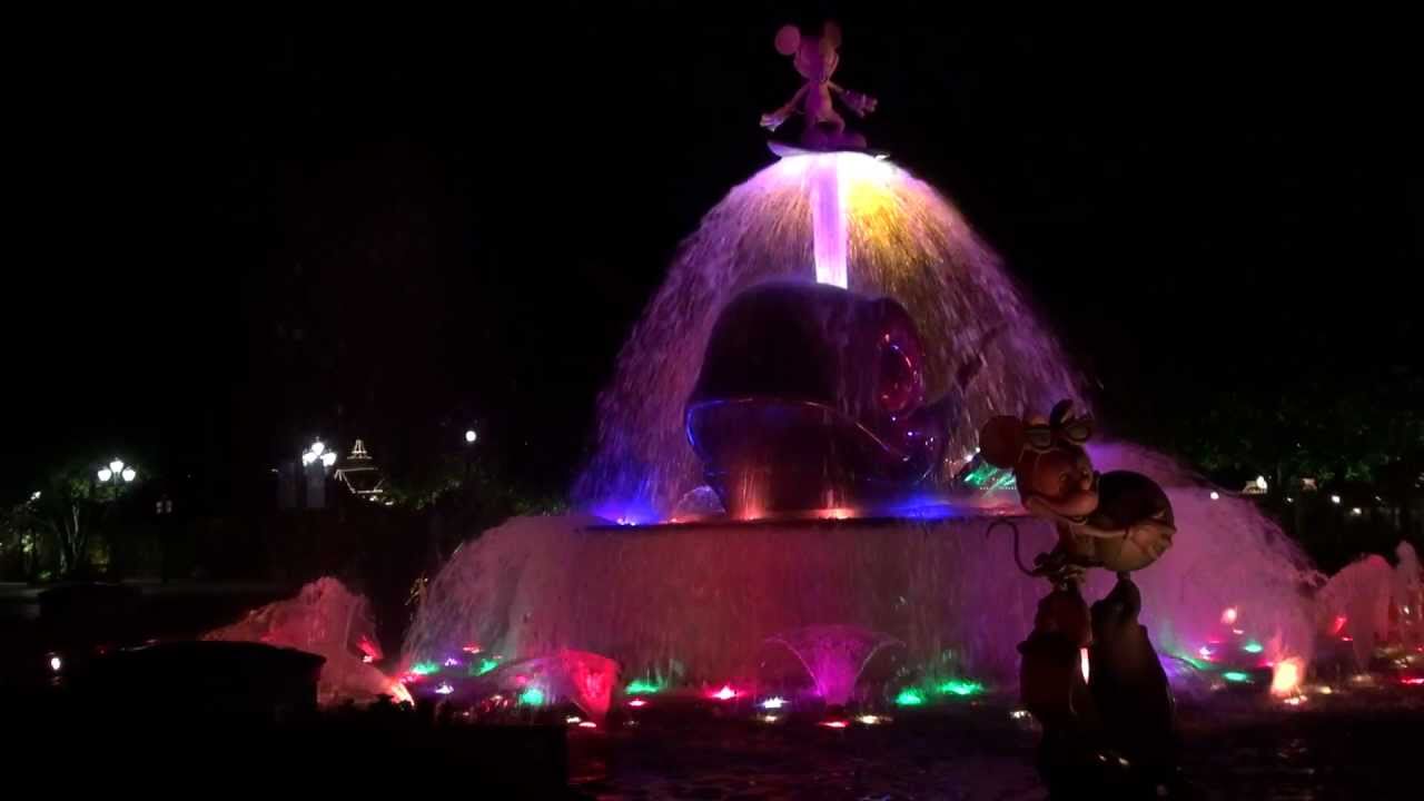 Hong Kong Disneyland 2011 spectacular fountain in HD 1080 50p