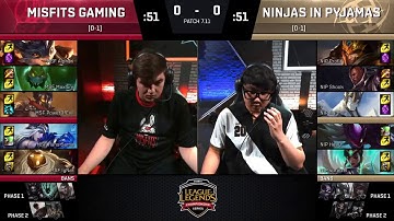 MSF vs NIP Highlights Game 1 EU LCS SUMMER 2017 Misfits vs Ninjas in Pyjamas W2D1