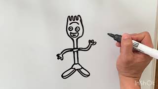 How To Draw Forky From Toy Story Doodles By Ron