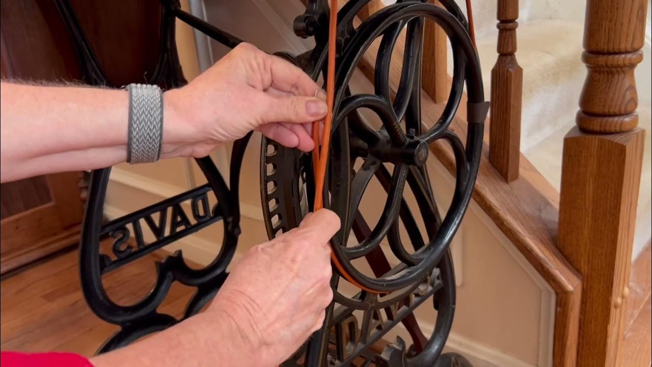 Replacing the Belt on a Treadle Sewing Machine YouTube