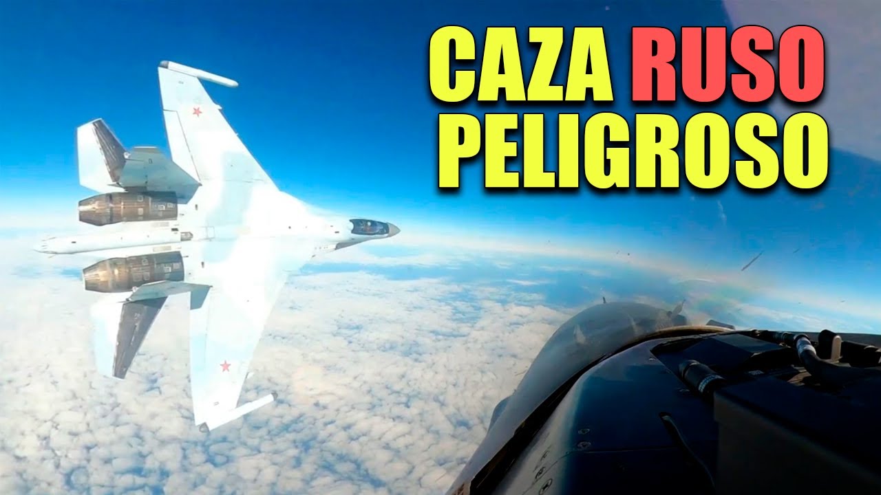 La Arriesgada maniobra del avión ruso...