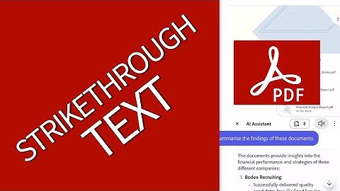 How to Strikethrough in Adobe Acrobat 2025?