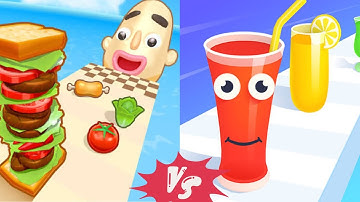 Juice run vs Sandwich Runner #sandwichrunner #juicerun - all levels gameplay 