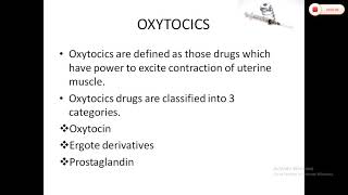 Drugs used in obstetrics## part 1##