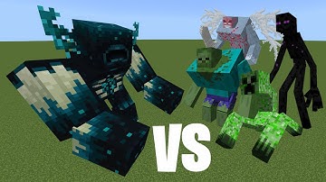 Mutant Warden vs Mutant Creatures - Minecraft Bedrock Edition