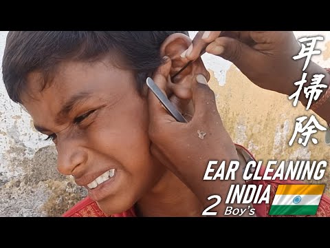 インドの路上耳かき耳そうじ Ear Cleaning India ASMR