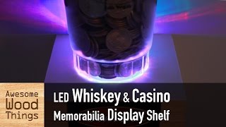 LED Whiskey & Casino Memorabilia Display Shelf