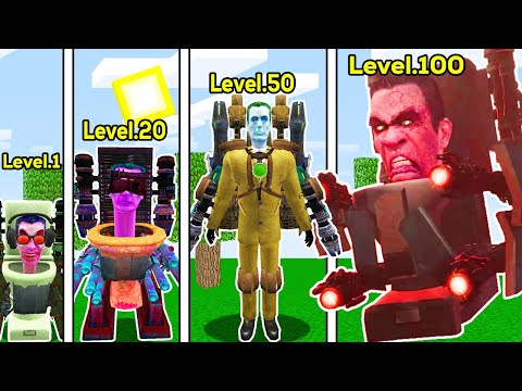 TİTAN HASTALIKLI G-MAN SKİBİDİ TUVALET SEVİYELERİ 😱 - Minecraft