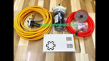 Test máy bơm áp lực 12v-150/180w siêu mạnh