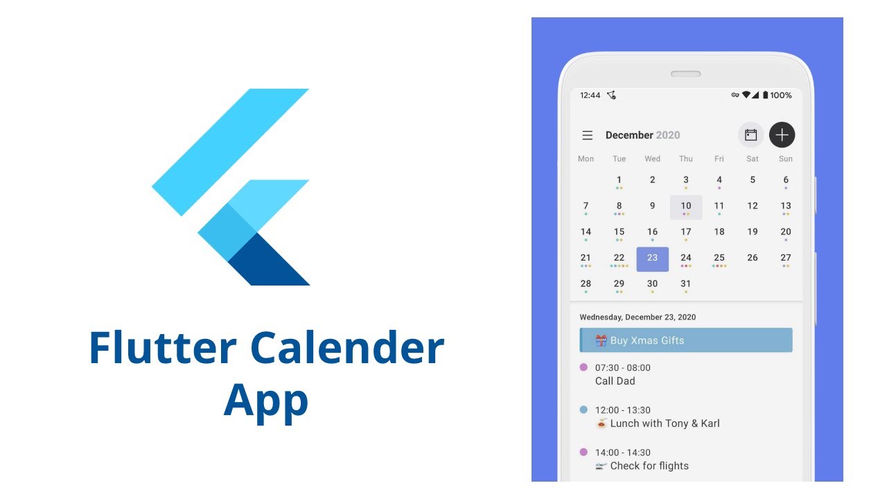 Flutter Calendar App with Events Organizer Functionality Flutter 2