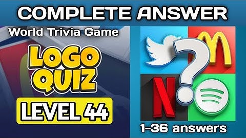 Logo Quiz, World trivia game | level 44 answers @brainitquizzes  #logoquiz