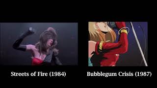 Streets of Fire (1984) vs Bubblegum Crisis (1987) Comparison/Comparativa