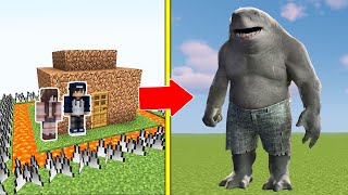 VUA CÁ MẬP KING SHARK Tấn Công Nhà Được Bảo Vệ Bởi bqThanh và Ốc Trong Minecraft