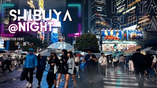 ASMR Relaxing Rain Walk | Umbrella & Natural Ambience Sound | Shibuya