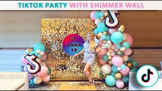 Gold Shimmer Wall | Tik Tok Birthday Party