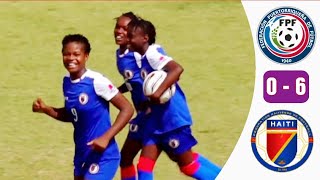 Lourdjina pou kont li imilye portorikèn yo / Porto rico vs haiti 0 - 6 rezime CFU Girls 2021