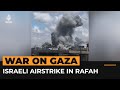 Video shows moment of secondary Israeli airstrike in Rafah | AJ #Shorts