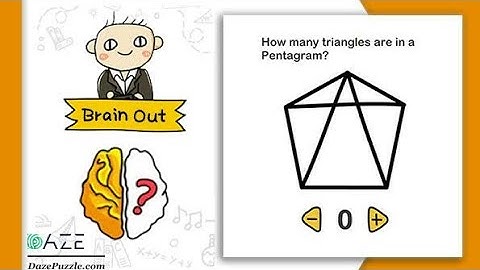 BRAIN OUT - "HOW MANY TRIANGLES ARE IN A PENTAGRAM".