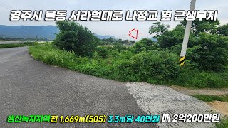 3055 [경주 근생부지 - 오케이부동산] 경주시 율동 서라벌대로 나정교 앞 근생시설부지 매매