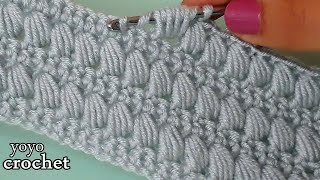 كروشية غرزة مجسمة رائعة جداً !!! لعمل شنط / كوفيات / جواكت / بطانية  - crochet stitches #يويو_كروشية