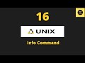 Info command in unix  unix basics tutorial  part 16