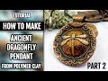 Part 2. How to make an Ancient Dragonfly Pendant from Polymer Clay!