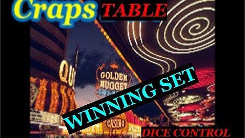 Craps table Dice control winning set