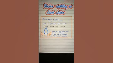 Thumbnail of poster writing on save water l poster writing kaise banaen l how to write poster writing l #shorts