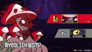 Mycolich fighting against the Gatekeeper (level 9) - Rivals of Aether