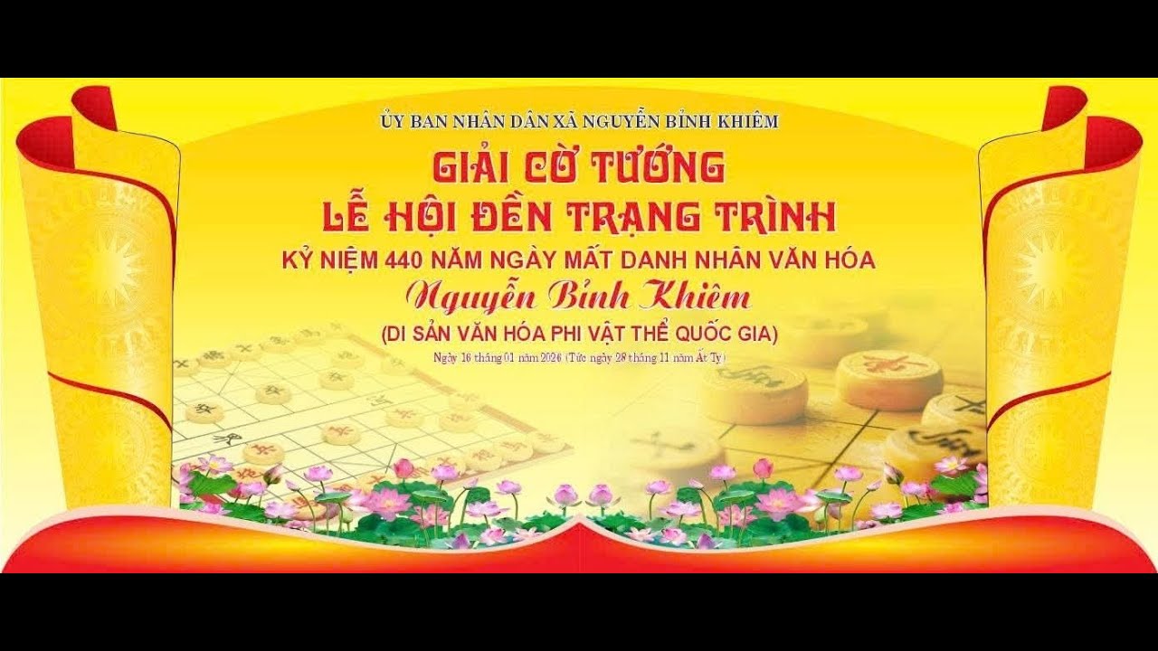 [LIVE] Vòng loại trực tiếp Giai đoạn 2 | Giải cờ tướng lễ hội Đền Trạng Trình Nguyễn Bỉnh Khiêm 2026