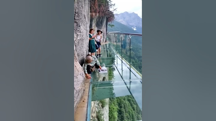 😂 He Couldn’t Walk on the Glass Bridge… So He Crawled! Tourists in Tears! #shorts #viral #trending