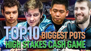 TOP 10 Biggest Pots | High Stakes Cash Game August 2020