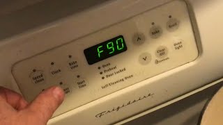 “F90 ERROR CODE” stove or range flashing beeping (kenmore, frigidaire) locked out, self cleaning…
