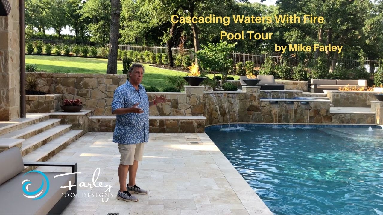 Cascading Waters With Fire Pool Tour by Mike Farley