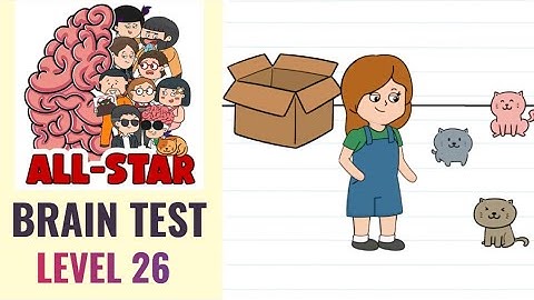 Brain Test All Star Level 26 | Tap on all of her cats | Walkthrough