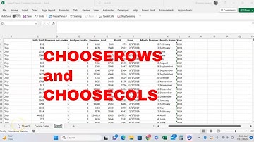 How to use the CHOOSEROW and CHOOSECOL Functions In Excel. Nest Other Functions For Cool Results!