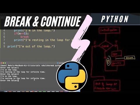 #8 Break and Continue in while loop in Python || Python Tutorial for Beginners #python