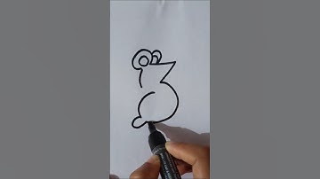 Rat drawing from 3 number for beginners #video #shorts #rat #trending #mouse #3numberlore #ideas