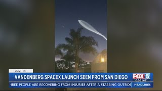Vandenberg SpaceX launch seen from San Diego